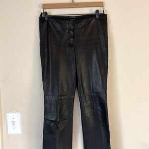Black Leather Straight Leg Size 27 Waist